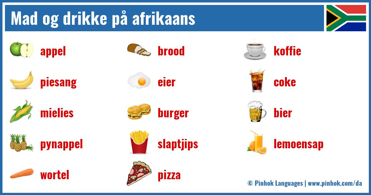 Mad og drikke på afrikaans