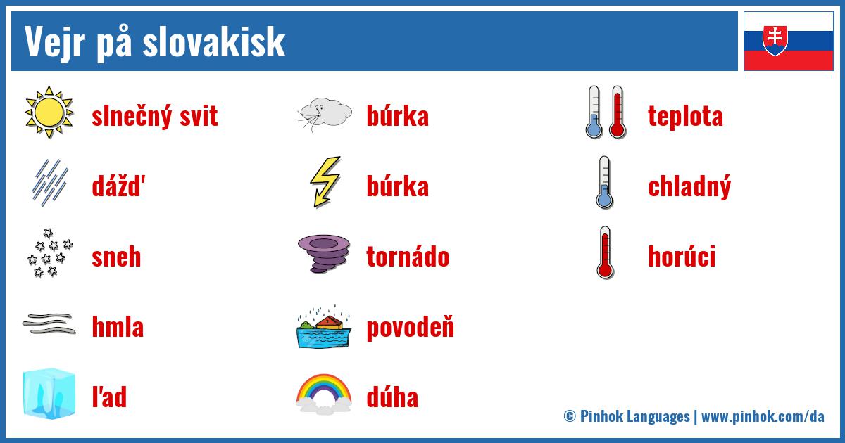 Vejr på slovakisk