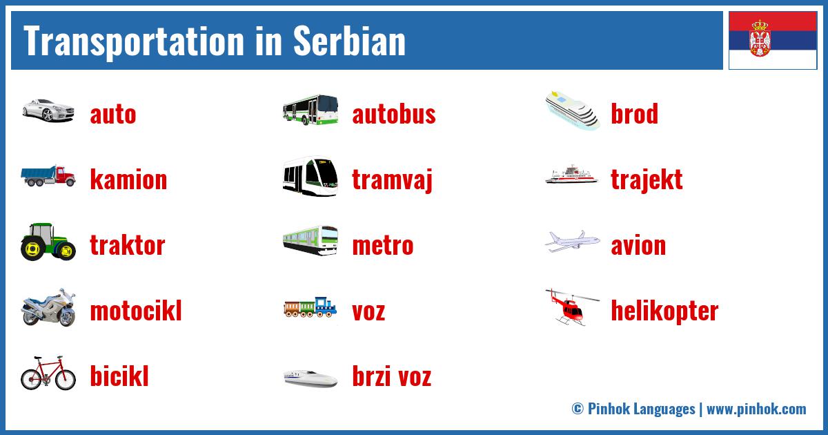 Transportation in Serbian