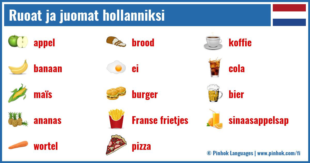 Ruoat ja juomat hollanniksi