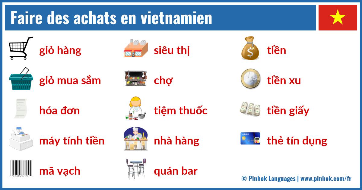 Faire des achats en vietnamien