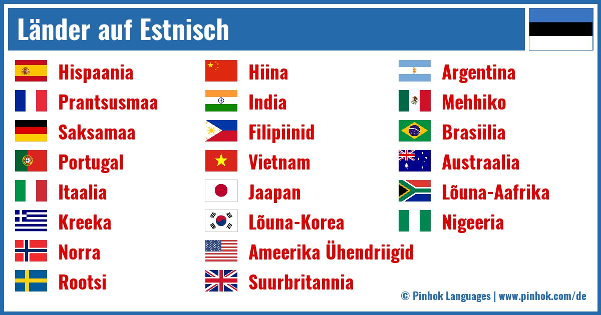 Länder auf Estnisch