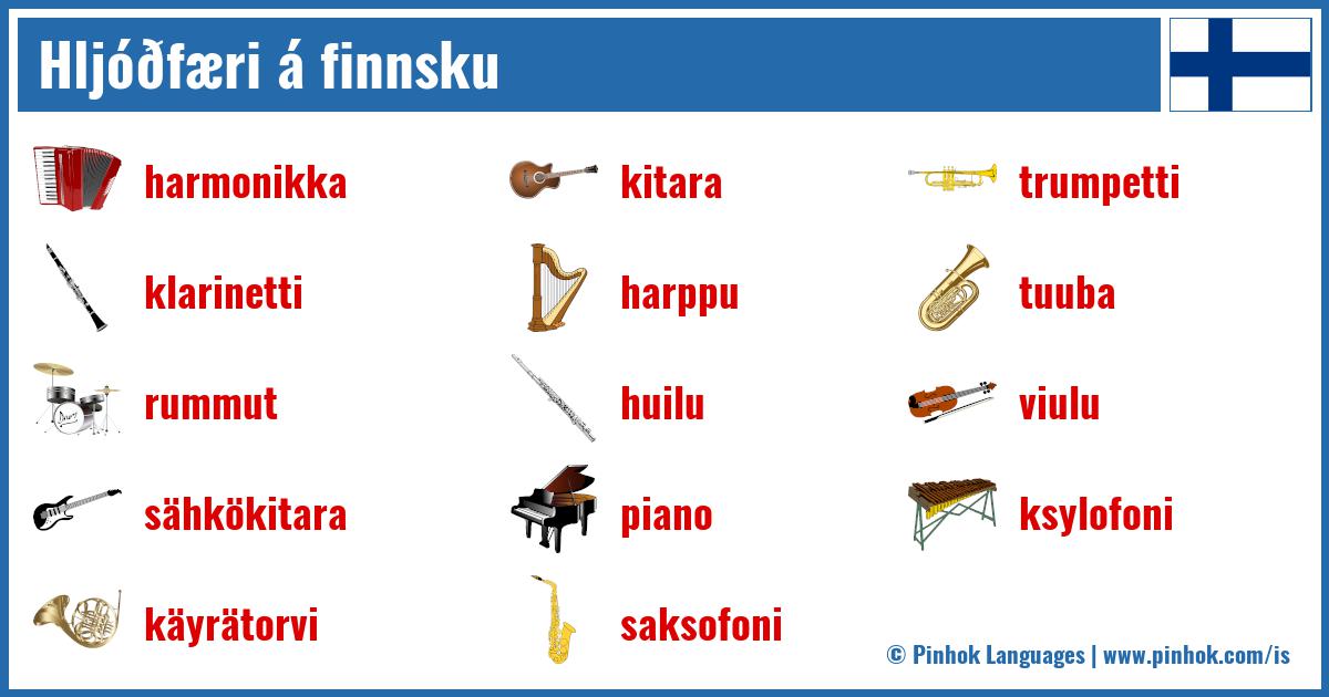 Hljóðfæri á finnsku