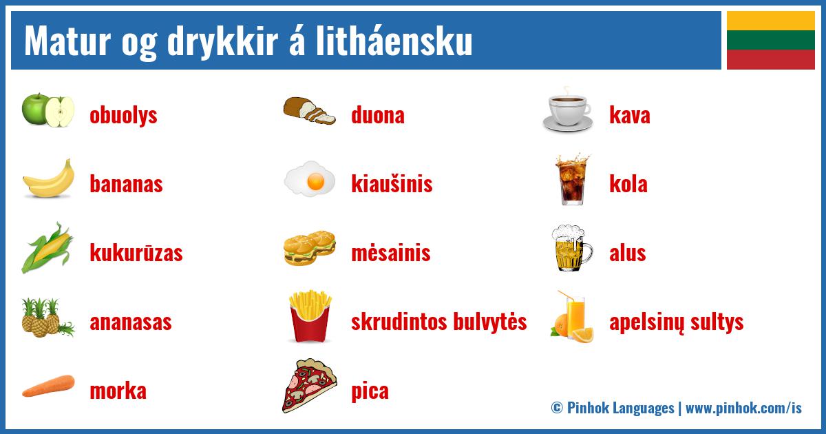 Matur og drykkir á litháensku