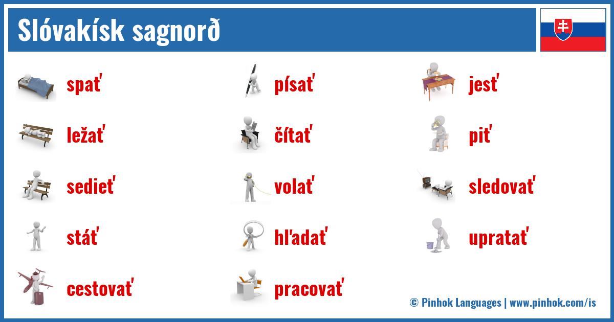 Slóvakísk sagnorð