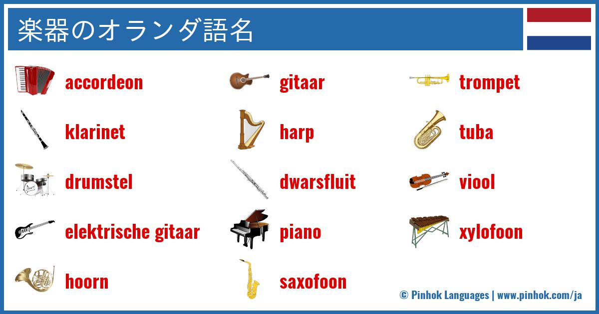 楽器のオランダ語名