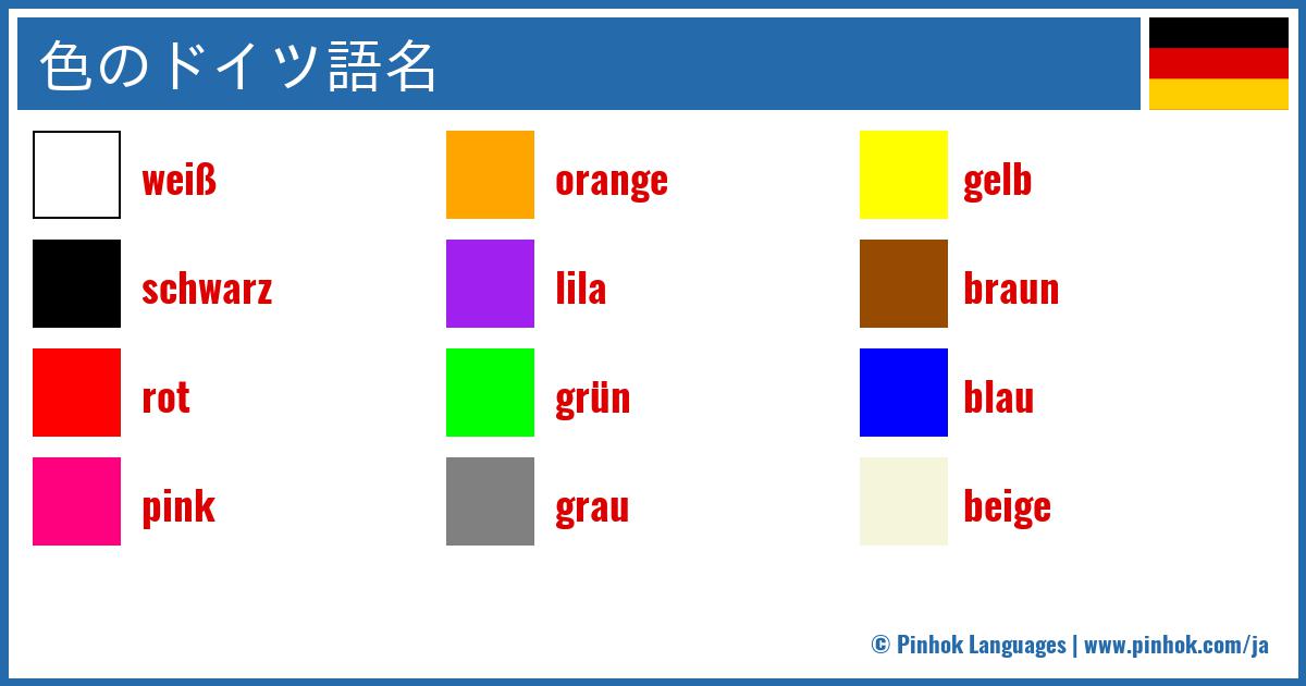 色のドイツ語名