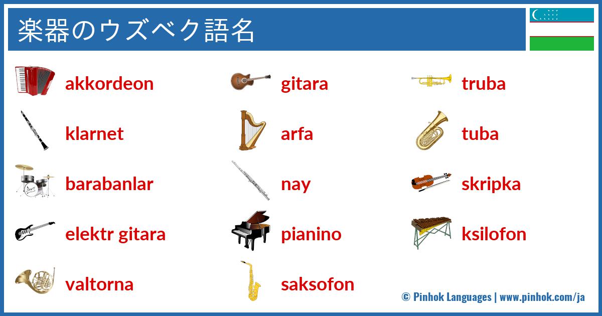 楽器のウズベク語名