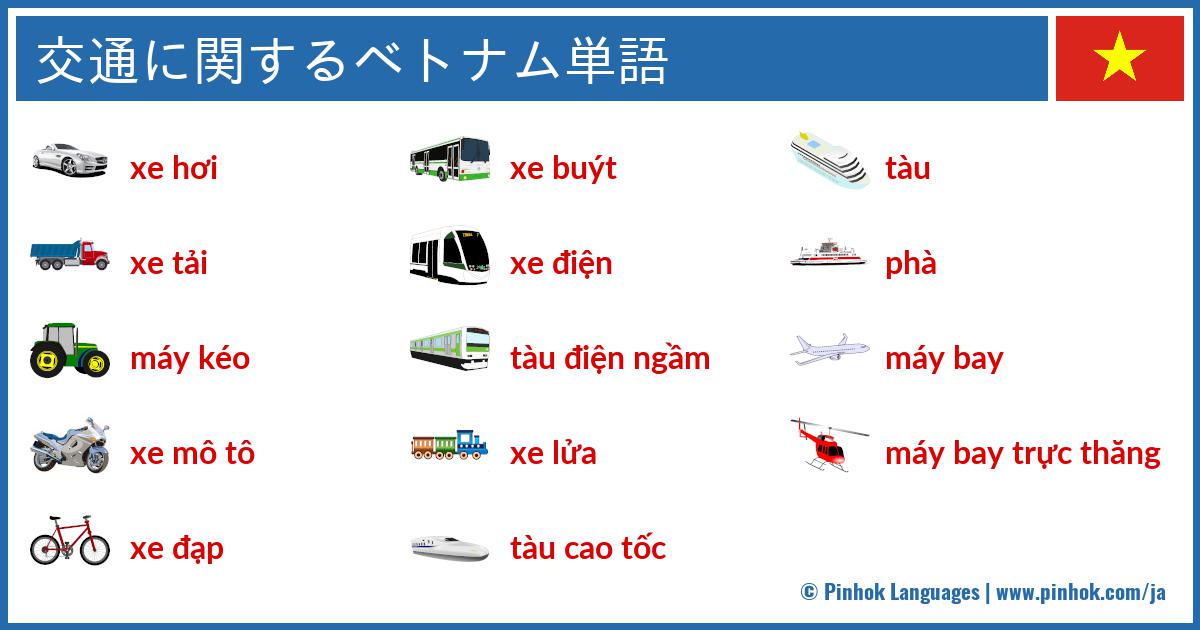 交通に関するベトナム単語