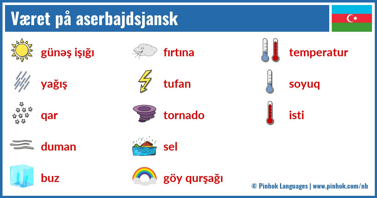 Været på aserbajdsjansk