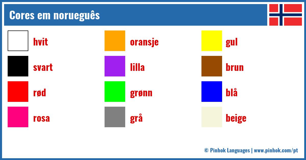 Cores em norueguês