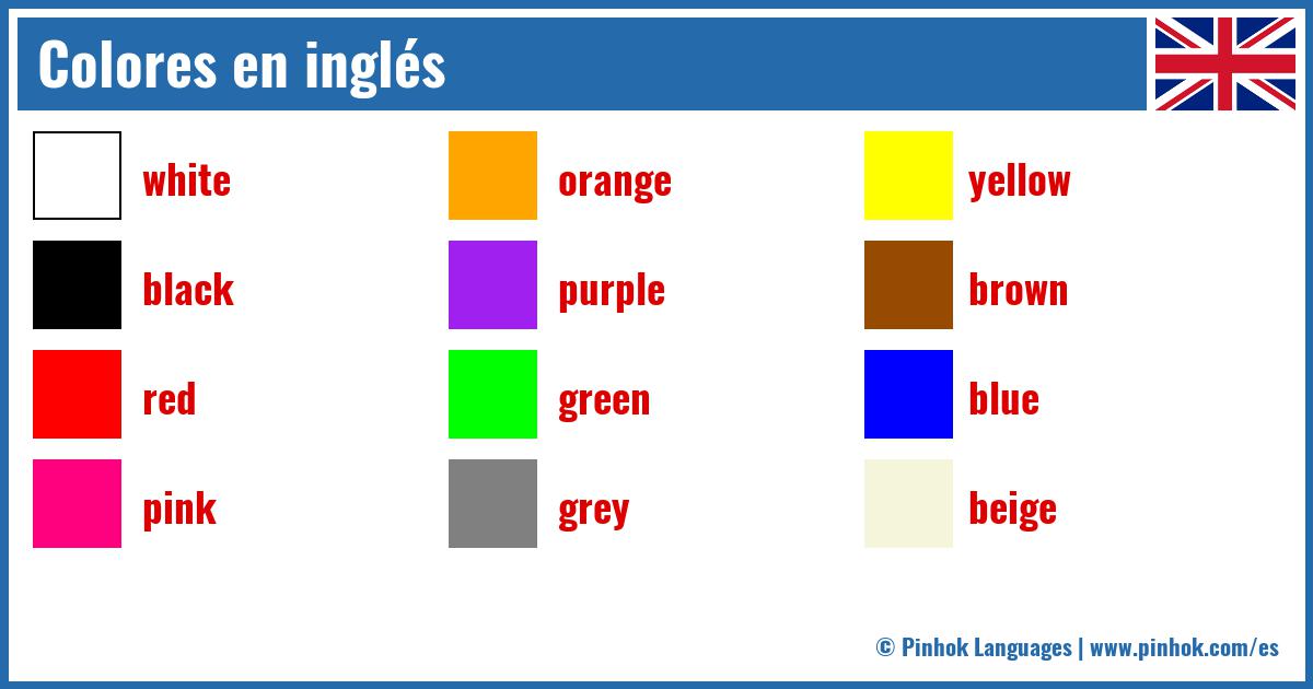 Colores en inglés