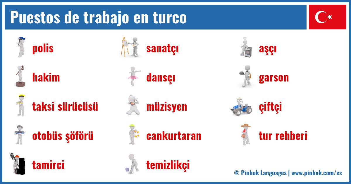 Puestos de trabajo en turco