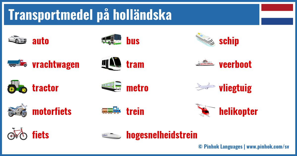 Transportmedel på holländska