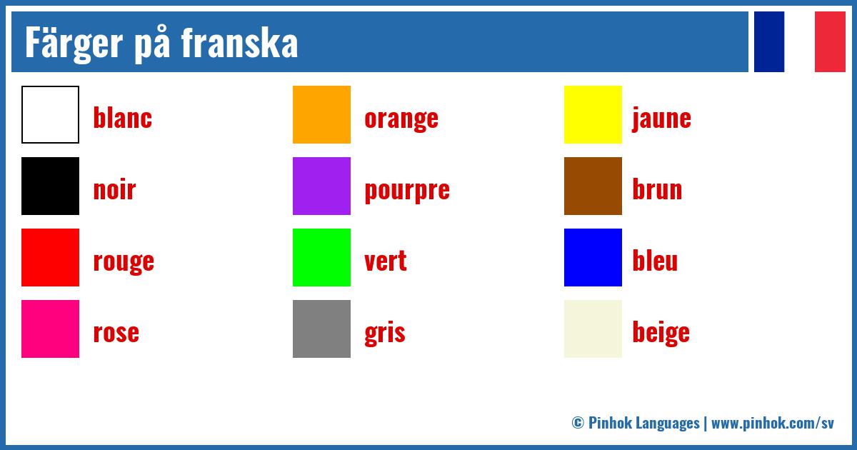 Färger på franska